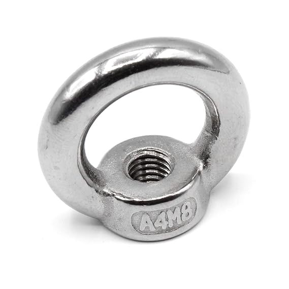 Ringmutter M8 ähnlich DIN 582 Edelstahl V4A AISI 316 Inox [2 Stück] HEAVYTOOL