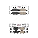 AmeriBRAKES Front Rear Ceramic Disc Brake Pads Kit
