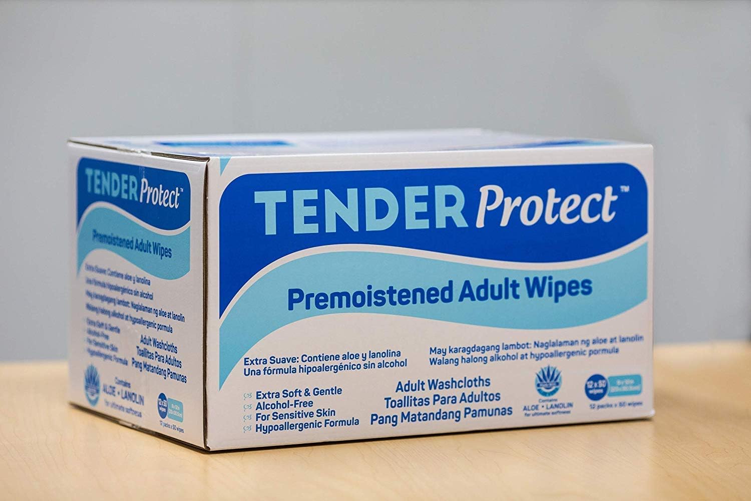 TENDERProtect® Adult Wipes with Aloe, 9x12, for Incontinence (600/Cs): Health & Personal Care