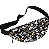 CMNIM Jack And Sally Fanny Pack Horror Movie Gifts for Fans Zero Dog Gifts Skellington Crossbody Waist Bag Gothic Belt Bag (25625 Before W)