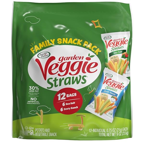 SENSIBLE PORTIONS GARDEN VEGGIE STRAWS MULTI-PACK, SEA SALT...