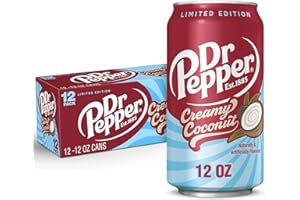 LOUISIANA PANTRY Dr. Pepper Creamy Coconut 12 Ounce Cans or 20 Ounce Bottles (12 Pack 12oz, Dr. Pepper Creamy Coconut)