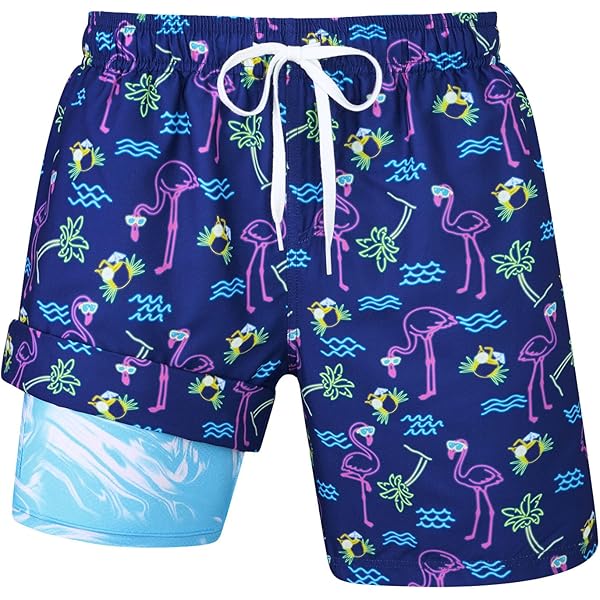wilfry ショーツ Amextrian Mens Quick Dry Swim Trunks with Mesh Lining,Vector