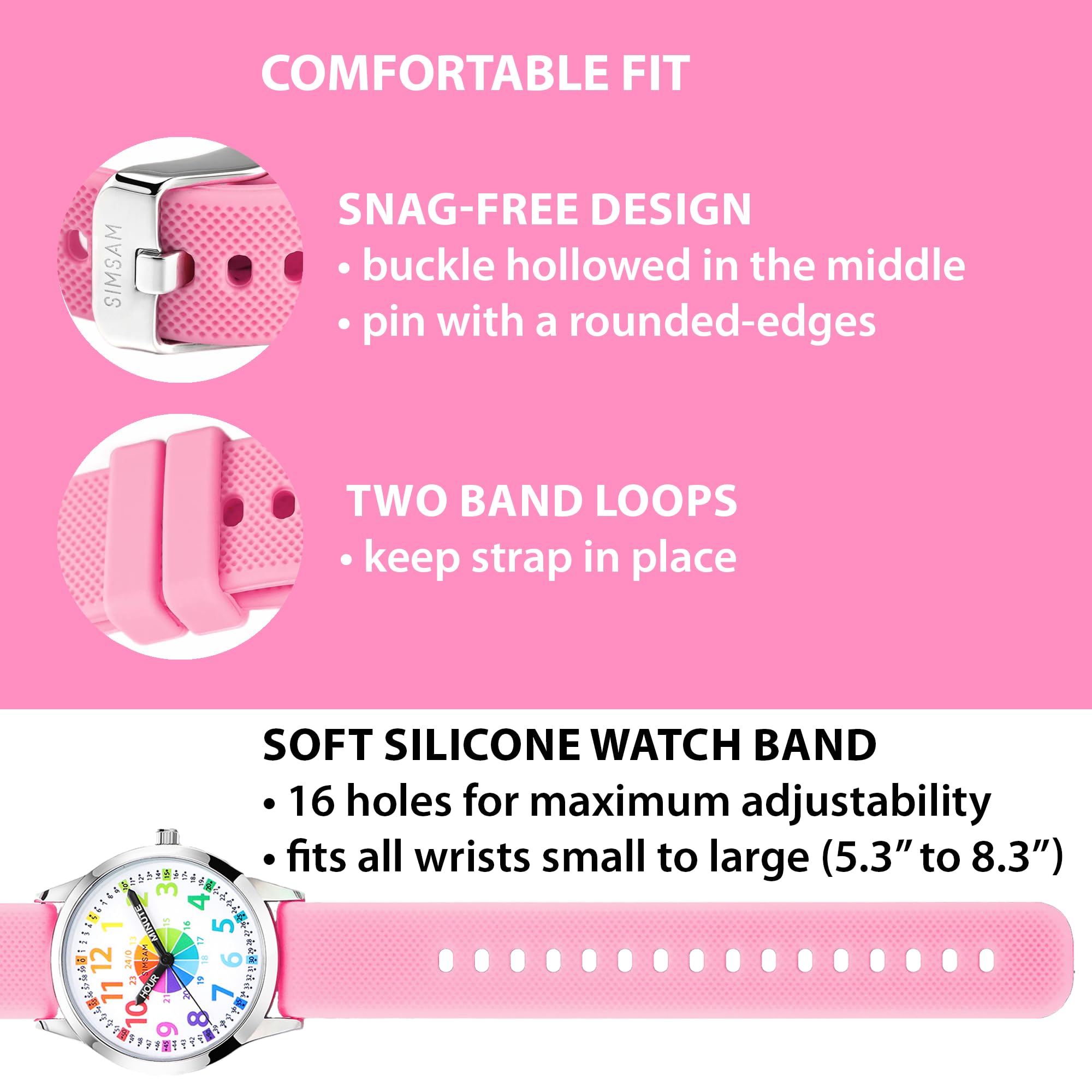 Kids Analog Watch, Learning Watch for Kids 8-12, Waterproof Time Teacher Watches for Boys Ages 5-7 6-8, Easy to Read Educational Girls Watches Ages 8-12, Great Gift Boys Girls Year 4-12 Old Waterproof