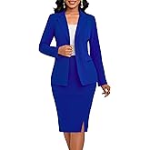 Two Piece Business Suit for Women Elegant Blazer Jacket and Skirt Sets Work Formal Office Clothing Sets