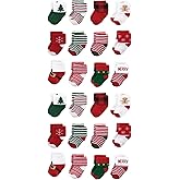 Hudson Baby Unisex Baby Cotton Rich Baby Terry Socks 24-Pack