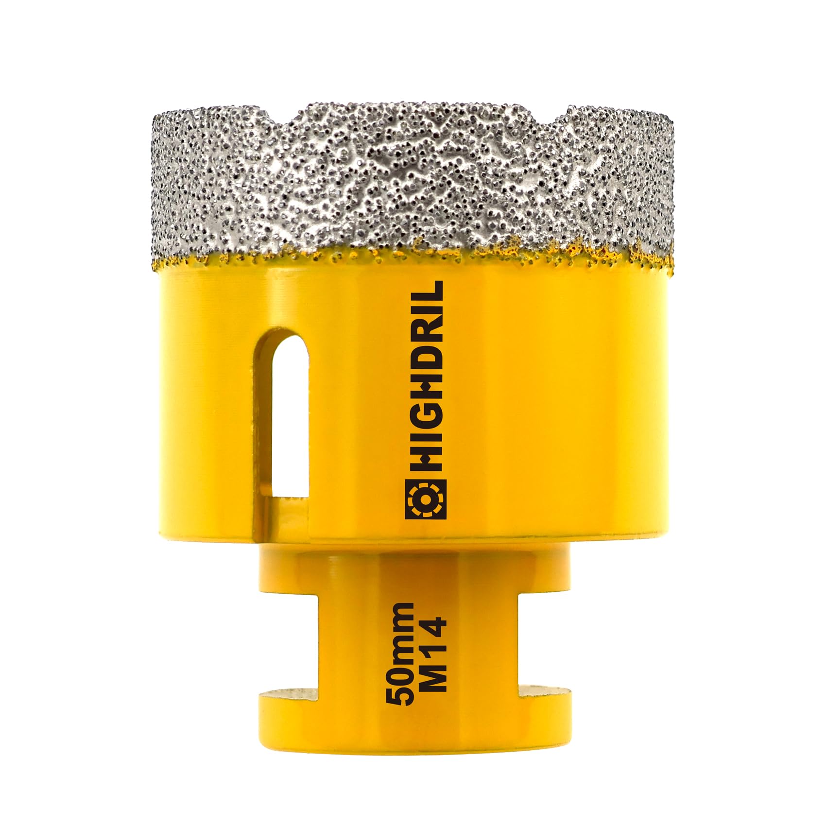 HIGHDRIL Diamond Core Drill Bit - 2"(50mm) with M14 Thread Dry drilling for Porcelain Tile Ceramic Granite Marble Stone Masonry Brick for Angle Grinders — image 1