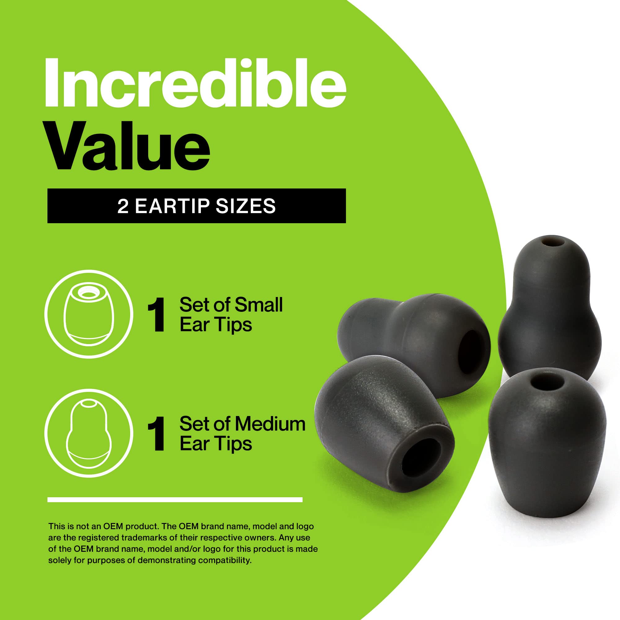 Durabasics Stethoscope Ear Tips Replacement for Littmann Stethoscopes Parts - Compatible with Littmann Ear Tips, Ear Pieces, Replacement Parts for Classic III, Cardiology 3, 4, & IV - Black