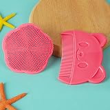Aolso Baby Hair Comb 2PCS Silicone Toddler Brush Set Pink view 6