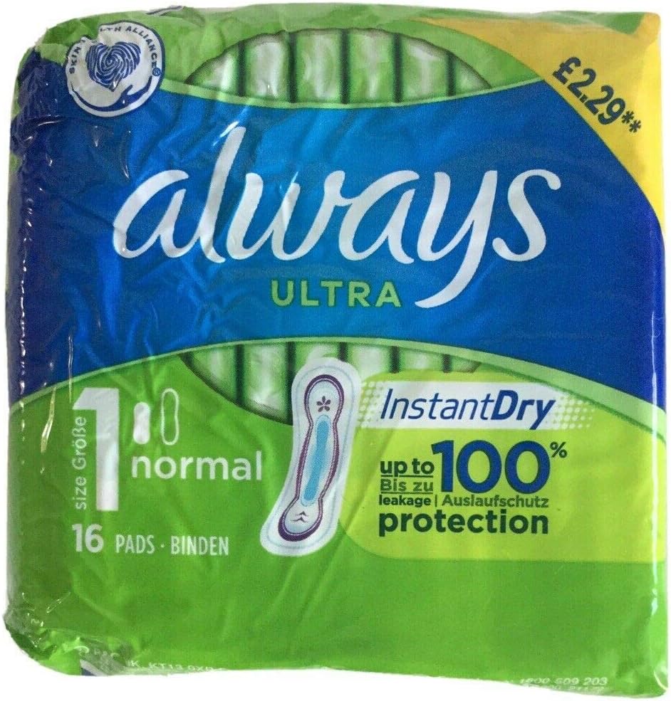 Always Ultra Normal Size 1 Sanitary Towels (16 Pads) Amazon.co.uk Health & Personal Care