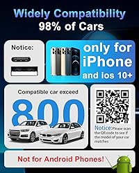 Wireless Carplay Adapter, Converts Wired to