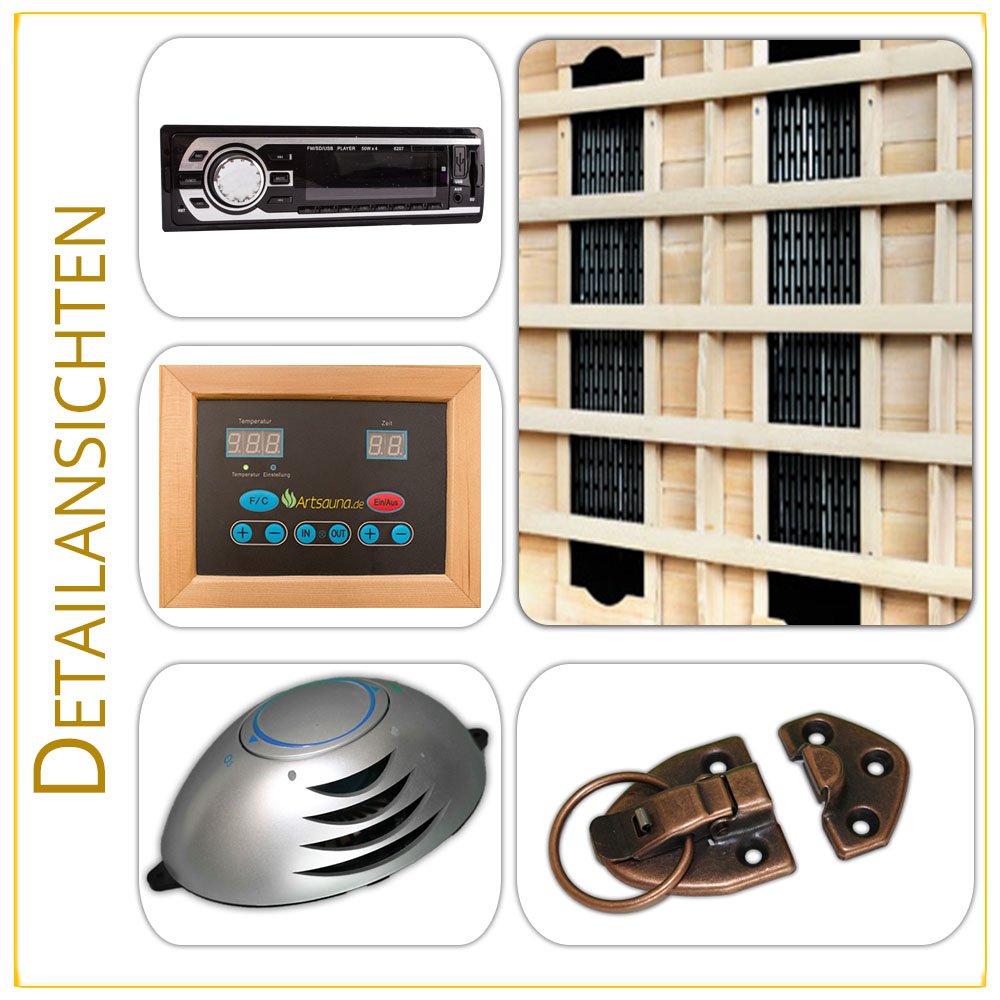 Starkstromanschluss bei einer Infrarotkabien für 4 Personen