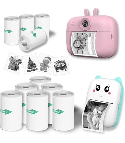 IDPRT Mini Imprimante Avec 1 Rouleau De Papier Autocollant - 6