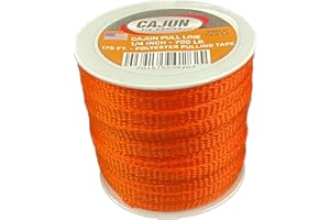 CAJUN TIE DOWNS 1/4" Cajun Pull Line - 700 lb. - Made in USA (175, Orange)