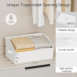 Homsorout Large Storage Bins for Organizing - 8
