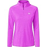 MoFiz Women's Golf Polo Shirts Long Sleeve 1/4 Zip UPF 50+ UV Sun Protection Quick Dry Workout Hiking Athletic Tops