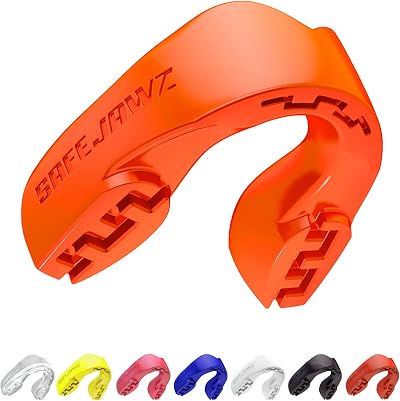 SAFEJAWZ Slim Fit Mouth Guard Junior Orange with Case