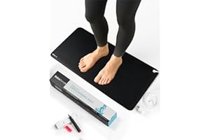 RelaxSense Grounding Mat for Feet - Foldable Earthing Grounding Mat for Bed with Tester Pen & Cord - Lightweight PMF Pad for Sleep, Meditation, Office, Yoga & Stress Relief (13 x 29 inch)