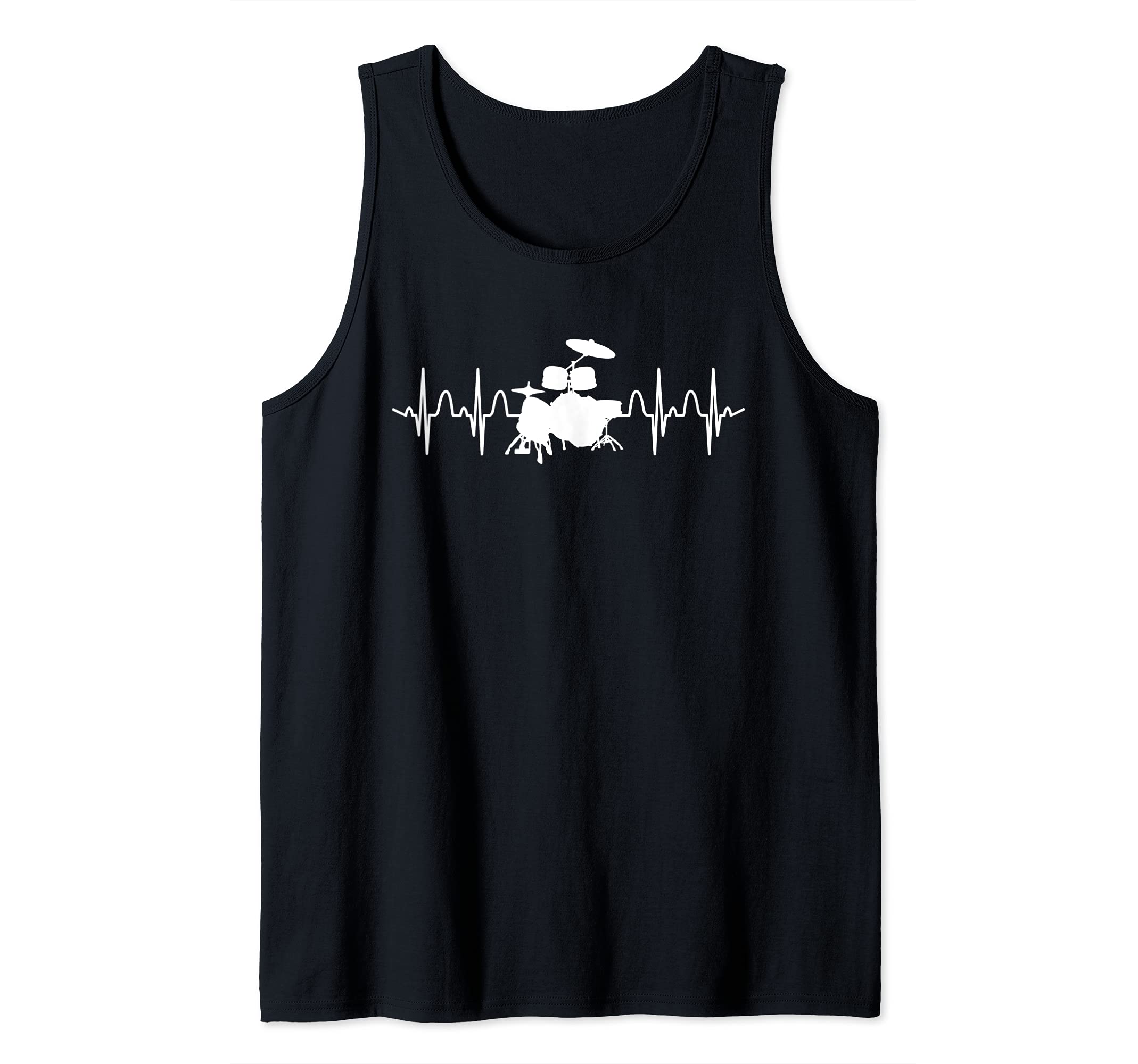 Drum Set Drummer Heartbeat Drums Player Percussion Drums Tank Top