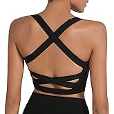 romansong Strappy Yoga Sports Bras for Women Padded Criss-Cross Back Tank Tops
