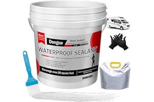 Dongxw Self-Leveling Lap Sealant White, RV Roof Sealant for Camper Roof Repair, RV Caulk – Stop Leaks, UV-Resistant, Weatherproof and Sturdy