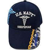 Officially Licensed United States Navy Corpsman Embroidered Navy Blue Baseball Cap