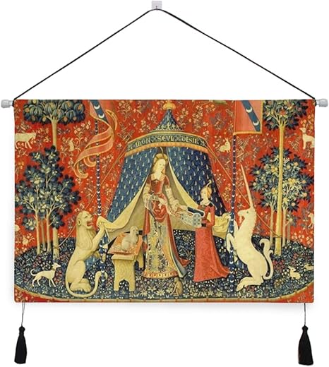 Amazon Co Jp Mimutiタペストリー レディとユニコーンの中世芸術 壁掛けポスター おしゃれ インテリア モダン 多機能 お店 壁や窓の飾り 個性ギフト 新居祝い ホーム キッチン