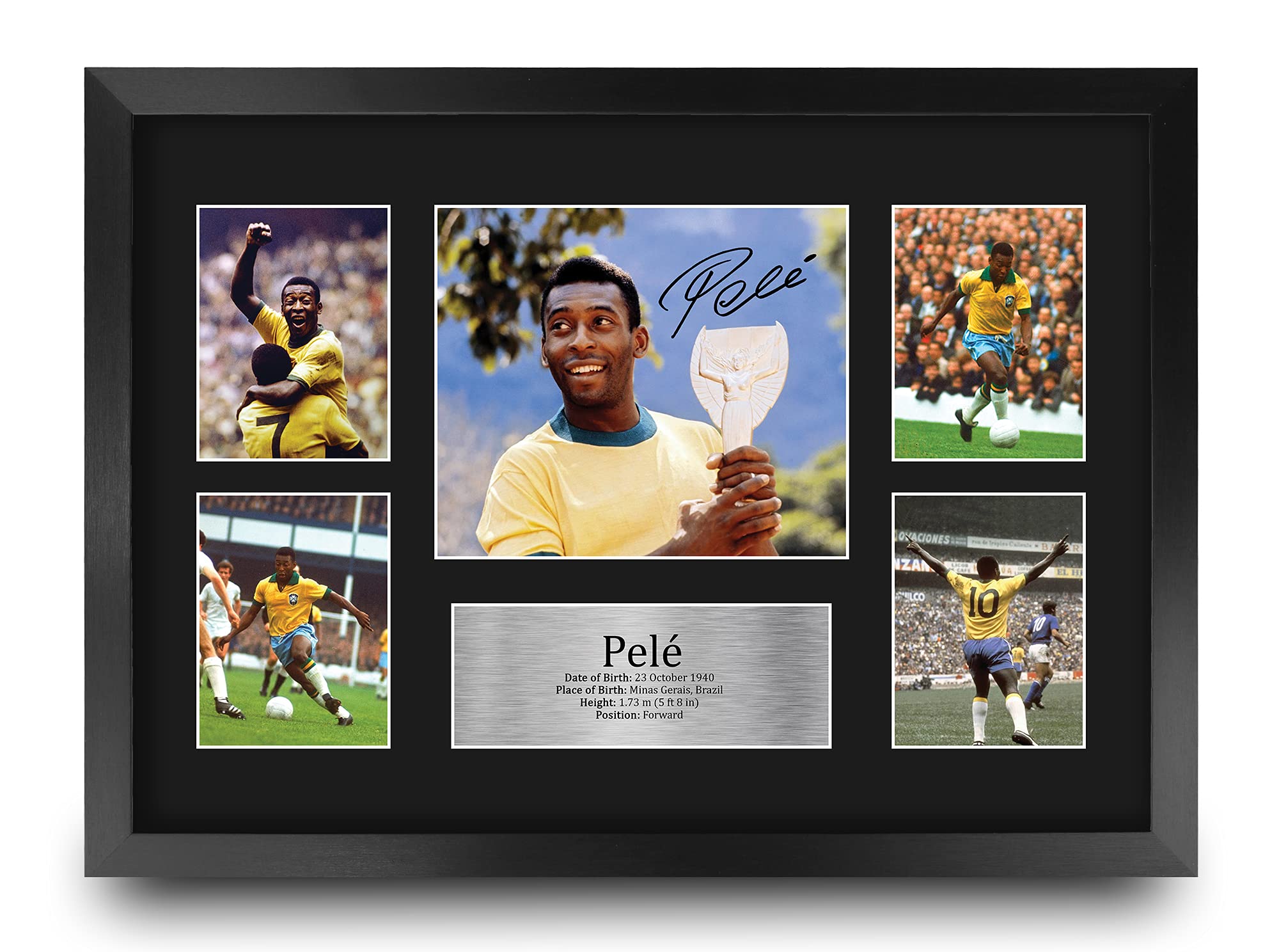 HWC Trading FR A3 Pele Brazil Gifts Printed Signed Autograph Picture for Football Fans and Supporters - A3 Framed — image 1