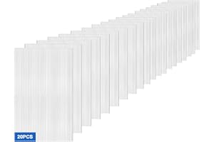 DGSL 14 Pcs Polycarbonate Greenhouse Panels, 4' x 2' x 0.16'' Twin-Wall Polycarbonate Panels, Clear, Aluminum Frame, High Lig