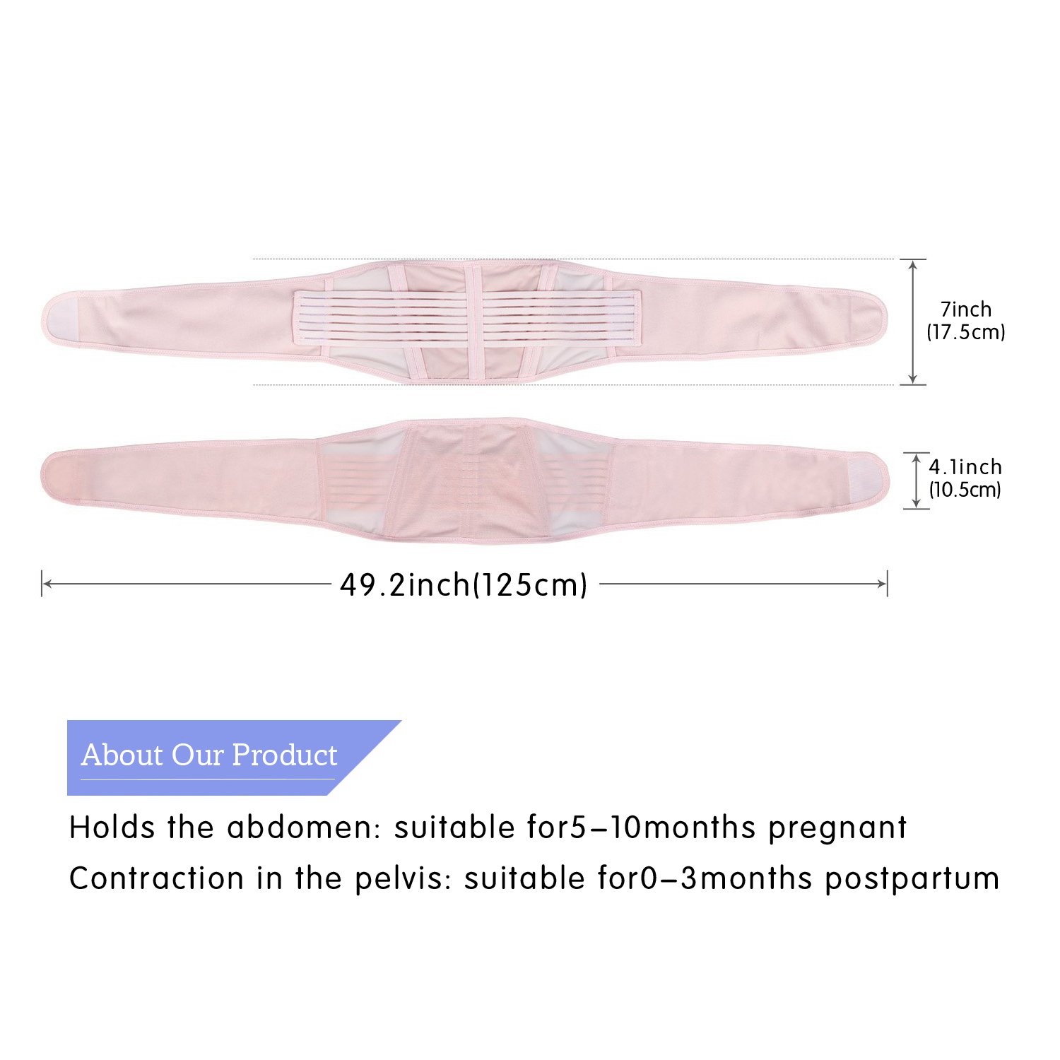 Maternity Belt ,Megpo Breathable Adjustable Belly Band Pregnancy Belt Back Support One Size