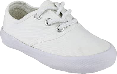 childrens white plimsolls