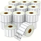 BETCKEY - 3" x 1" (76 mm x 25 mm) Multipurpose & Address Labels Compatible with Zebra & Rollo Label Printer,Premium Adhesive & Perforated [20 Rolls, 27500 Labels]
