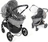 Orzbow Rain Cover for Pram with Large 45x35cm Window, Clear EVA view 1