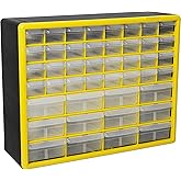 Akro-Mils 10144 44-Drawer Plastic Drawer Storage Cabinet for Garage Organization, Building Bricks Storage, Teacher Toolbox, M