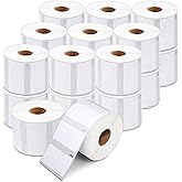 Aegis Adhesives - 2-1/4" X 1-1/4" Replacement for DYMO 30334 (20 Rolls/20000 Labels) Direct Thermal UPC Barcode Labels - Compatible with LabelWriter 450, 450 Turbo, 4XL Printers (NOT 550, 5XL)