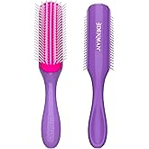 Denman D3 Original Curl Definer & Styler, Curly Hair Brush for Women & Men – 7 Row Detangling & Curl Defining Brush for Smoot