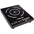 Hamilton Beach Portable Single Induction Cooktop Countertop Burner Hot Plate with Fast Heating Mode, 1800 Watts, 10 Temperature Settings up to 450F, Black (34104)