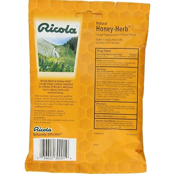 COUGH DROPS – HONEY HERB – 24 – LOZENGE ( VALUE BULK MULTI-PACK)