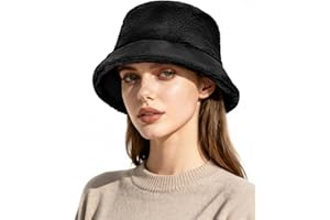 Century Star Fuzzy Bucket Hat for Women Winter Warm Furry Fur Fluffy Fisherman Cap Men Faux Fur Soft Cute Bucket Hat