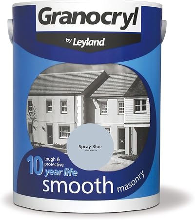 Leyland Granocryl Smooth Masonry Spray Blue 5L - 50 m² Coverage