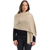 Dalle Piane Cashmere Women's Wool Blend Wrap Shawl Stole | 72.75 x 23.5 inches, about 8 ounces, soft hand, knot at the neck or drape over the shoulders, one size