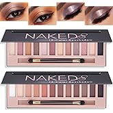 12 Shades Nude Matte Eyeshadow Palette,Shimme Naked Eyeshadow Palette,Eye Shadow Palette Natural Flash Waterproof Durable Smo