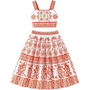 Girls Summer Boho Print Cami Top and Skirt Set