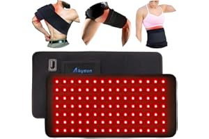 AKYSUN Red Light Therapy Infrared Light Therapy Heating Wrap Belt for Body Back Knee Shoulder Waist Muscle Pain Relieve Inflammation Portable 660&850nm Home Deep Therapy Large Pad