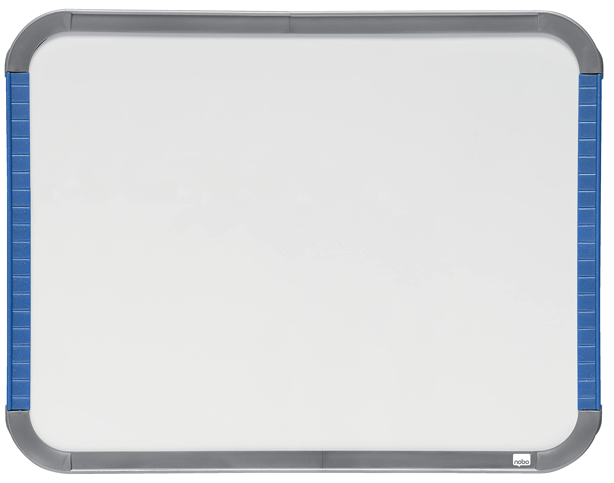 Nobo Mini Magnetic Whiteboard With Slim Frame, Portable, Wall Mountable, Portrait Or Landscape, Integrated Hand Grips & Pen Clip, 220 x 280 mm, QB05142AST