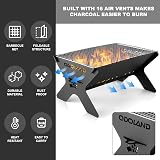 Odoland Camping Fire Pit 2 in 1 Wood Burning Grill with Detachable Cooking Grate view 5
