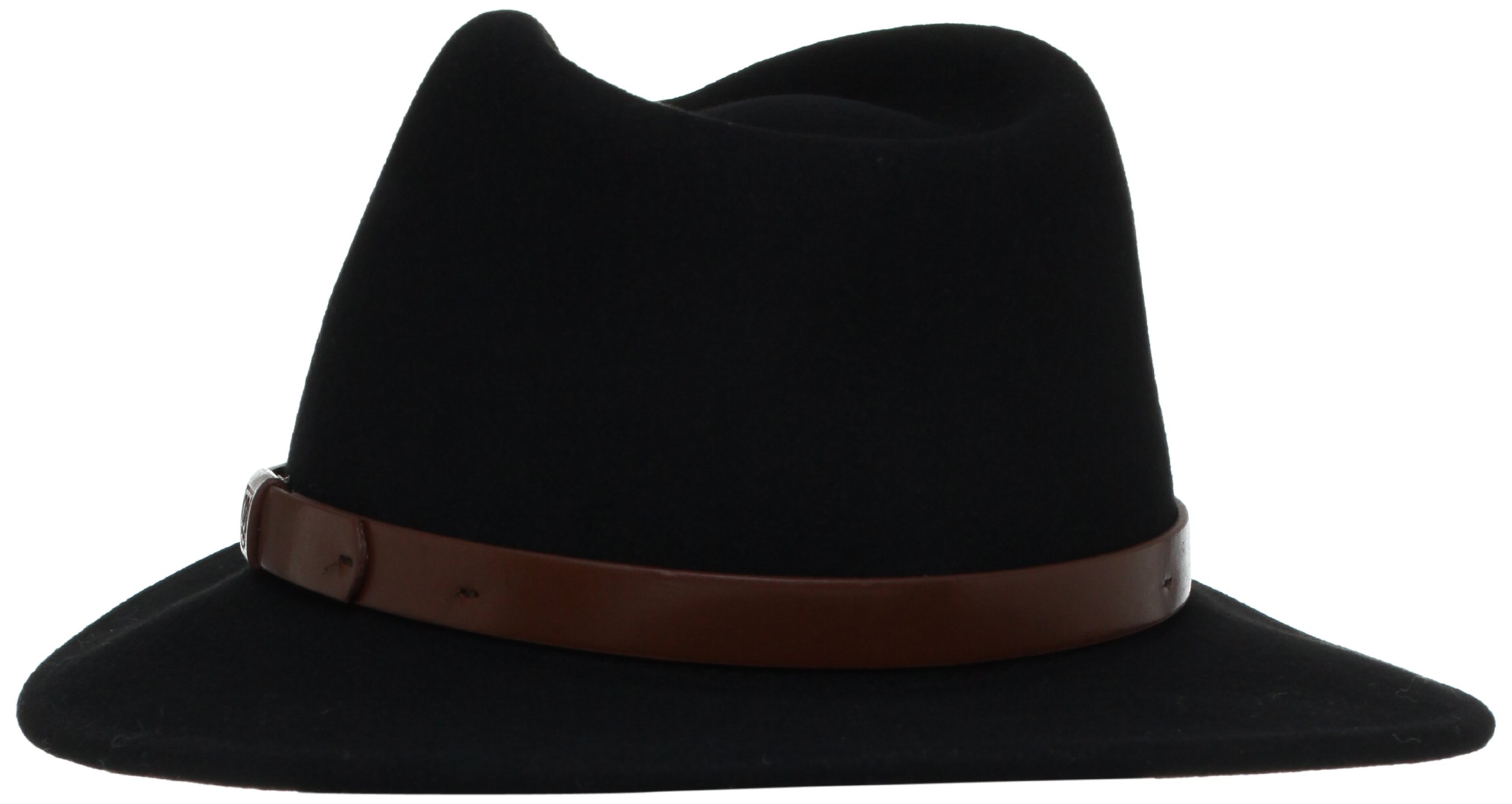 Brixton Mens Messer Medium Brim Felt Fedora Hat | Desertcart 