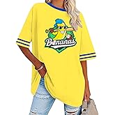 Baseball Shirts for Women Oversized Baseball Mom T Shirt Game Day Heart Graphic Tee Top