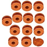 ALL-CARB 12 Pack 10 Feet 0.065 Inch Replacement Spools 1 Trimmer Cap Line Spool Replacement for Worx Trimmer WA0004 WA0010