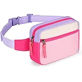 Choco Mocha Fanny Pack for Girls Kids Fanny Pack 6-8 Girls Belt Bag Ages 8-12 Toddler Fannys Packs Christmas Gifts, Pink&Purple